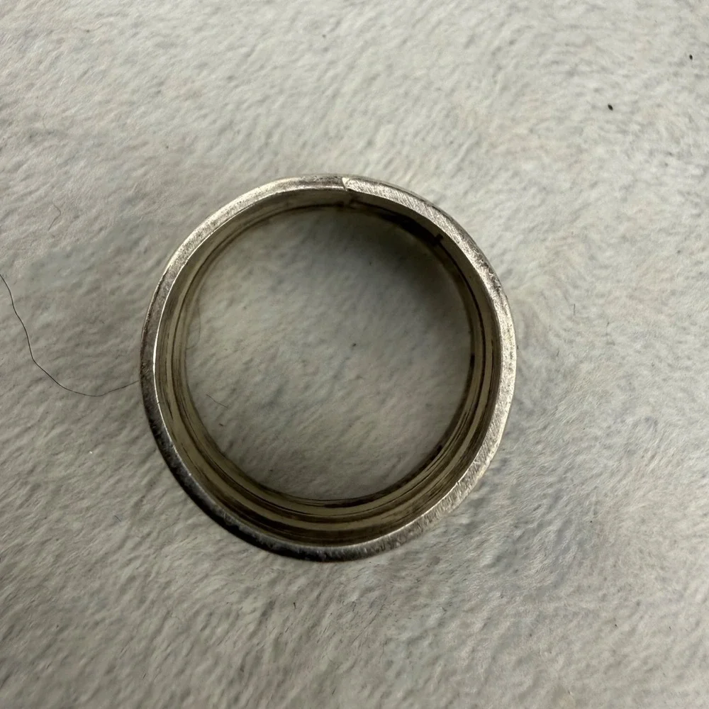 Vintage Band Ring Silver Tone Size 8.5